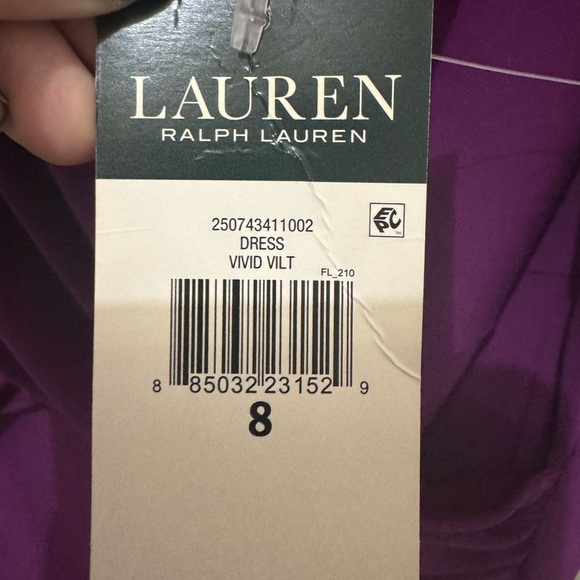 Lauren Ralph Lauren Purple Sheath Dress Size 8 - Picture 4 of 5